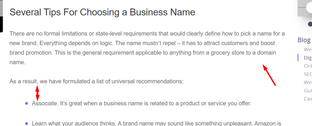 Пример улучшения типографики на сайте